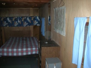 Back wall of caretaker's cabin